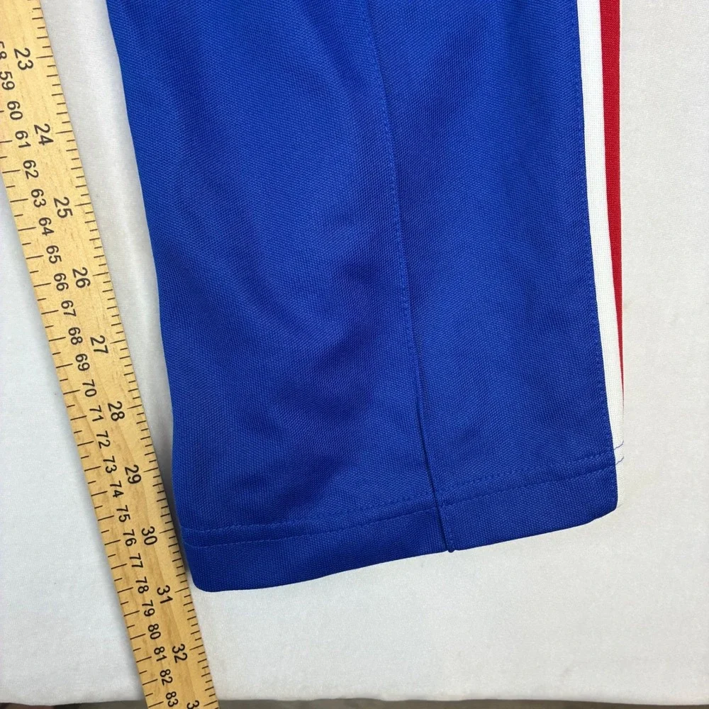 Adidas Track Pants Mens 2XL Blue Red White Stripes Trefoil Logo Athletic Joggers